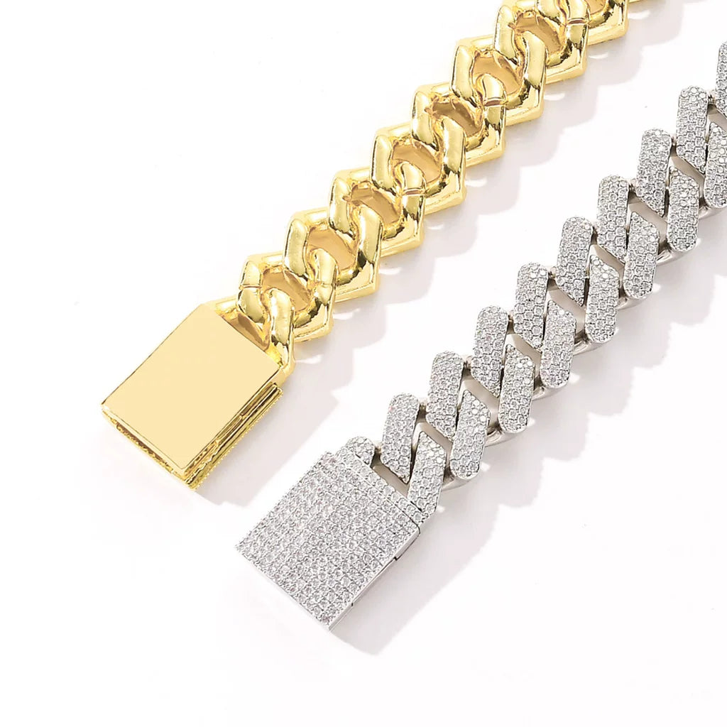 Domino Iced Cuban Link Necklace