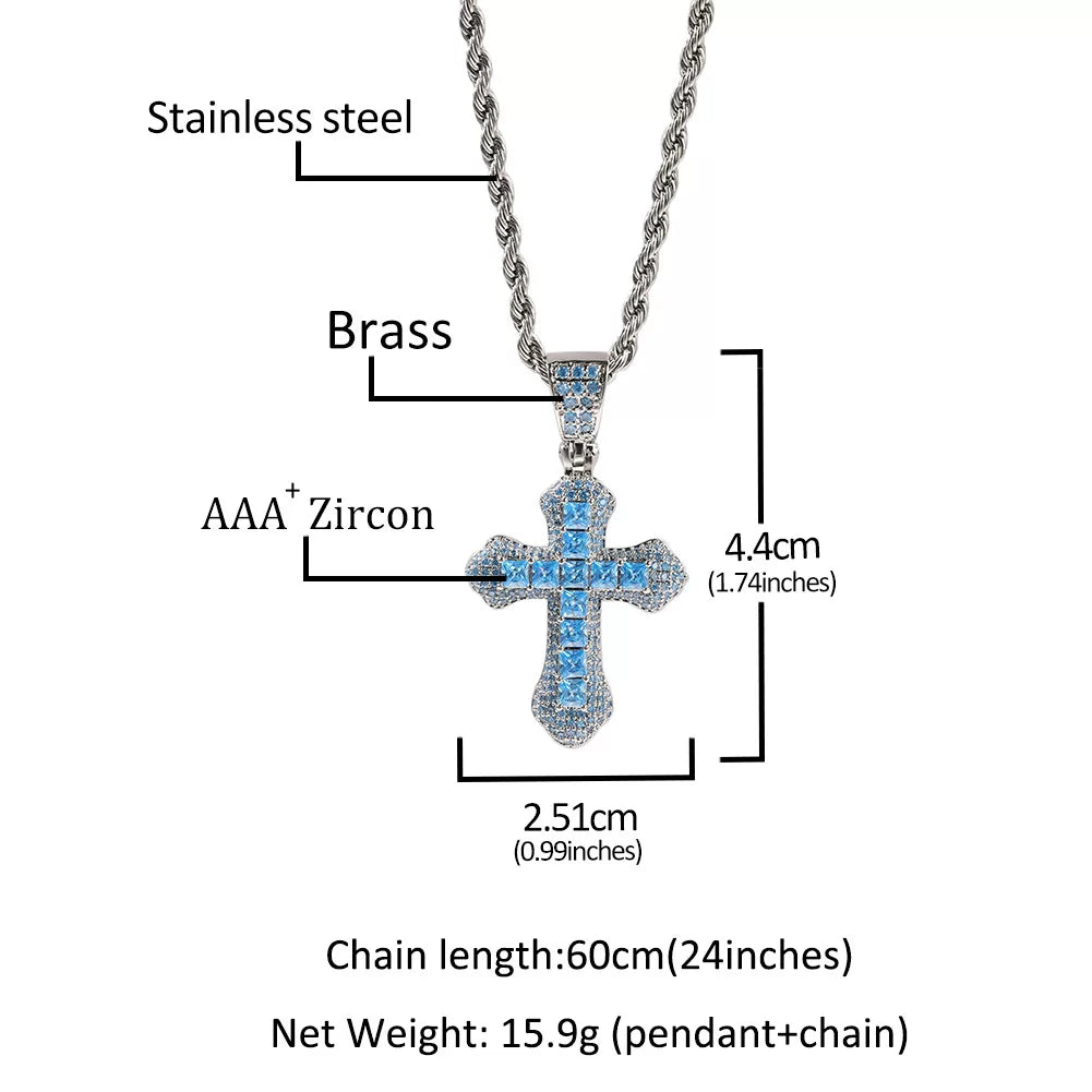 The Spectrum Cross Pendant Necklace