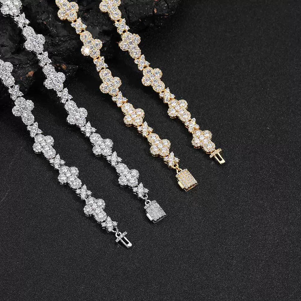 Four-Leaf Clover CZ Bracelet