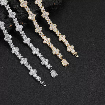 Four-Leaf Clover CZ Bracelet