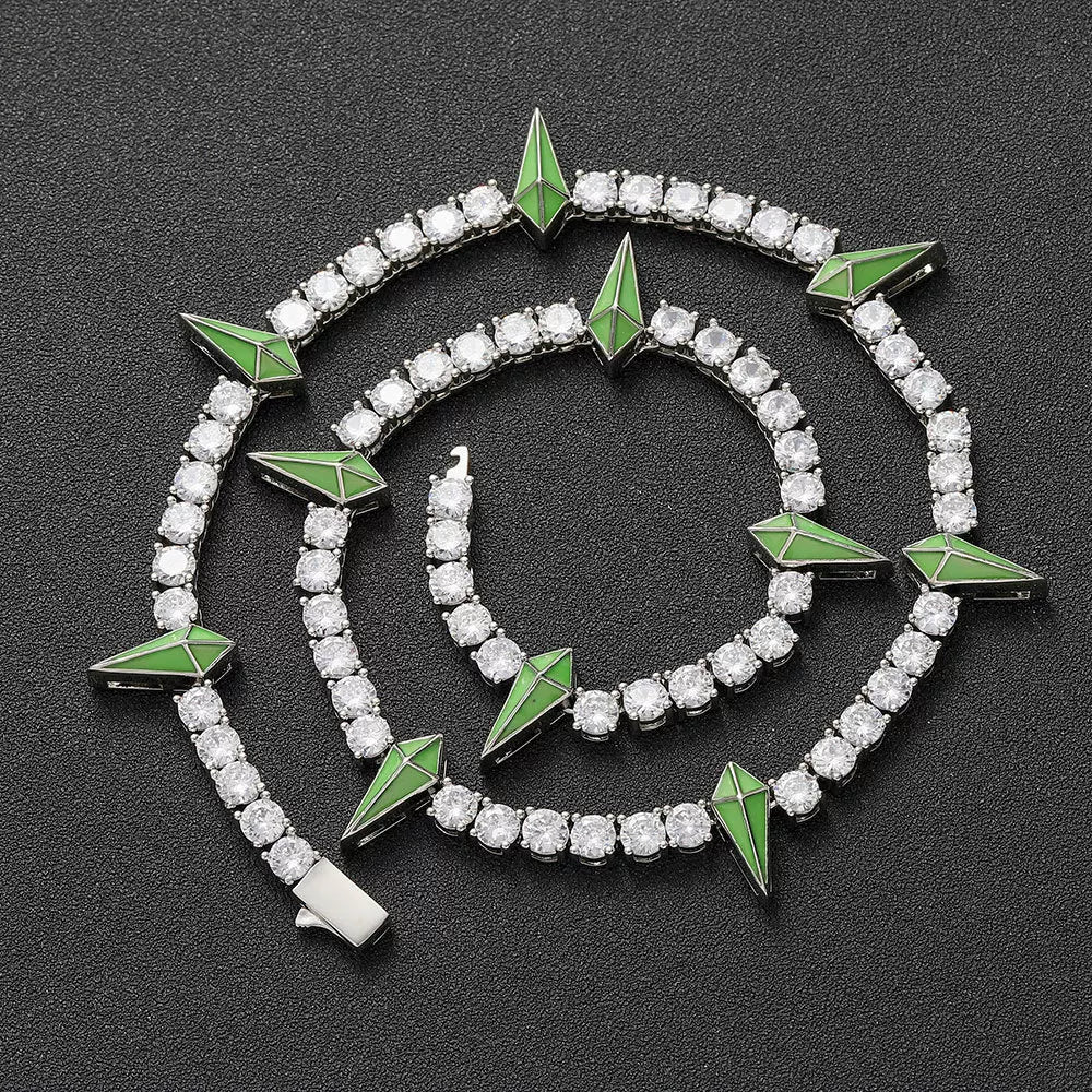 The Star Spike Tennis Chain Necklace