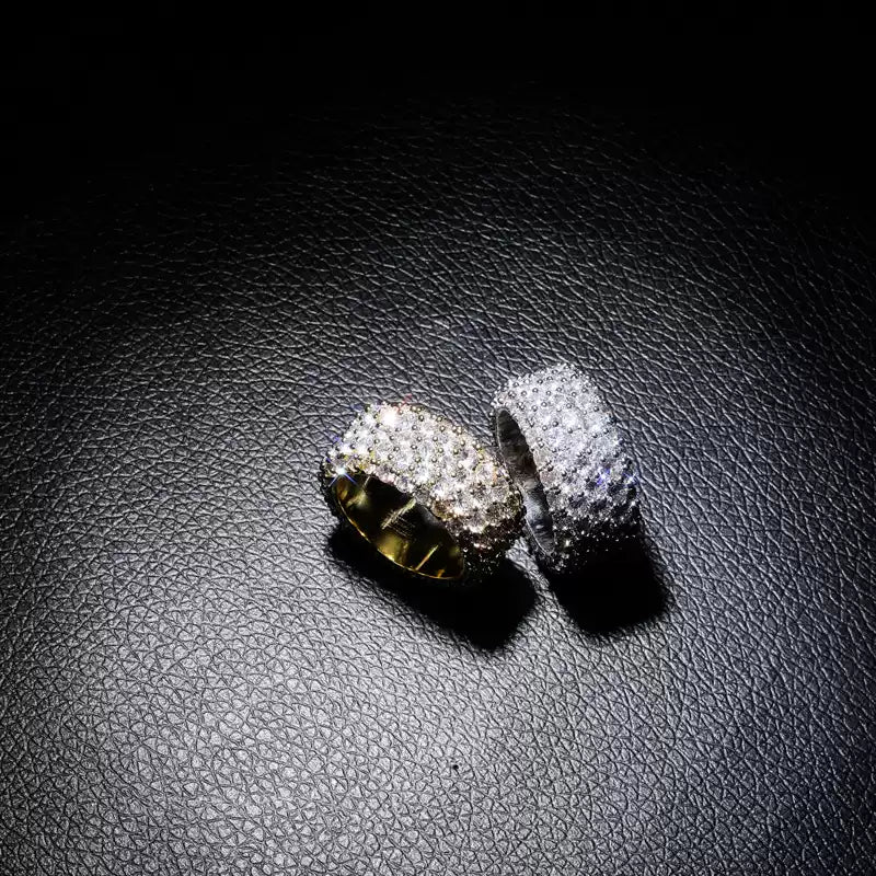 Iced Out Wide Band Ring