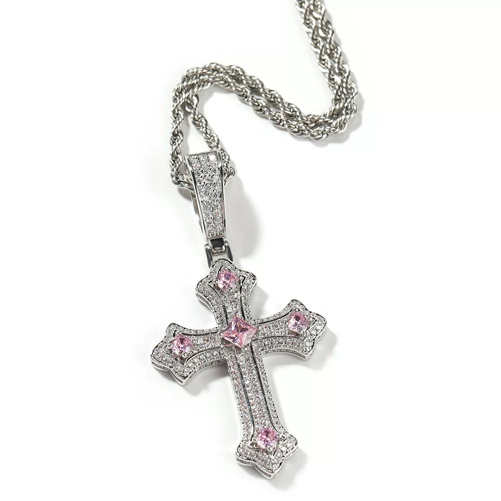 Reliquary Cross Pendant Necklace