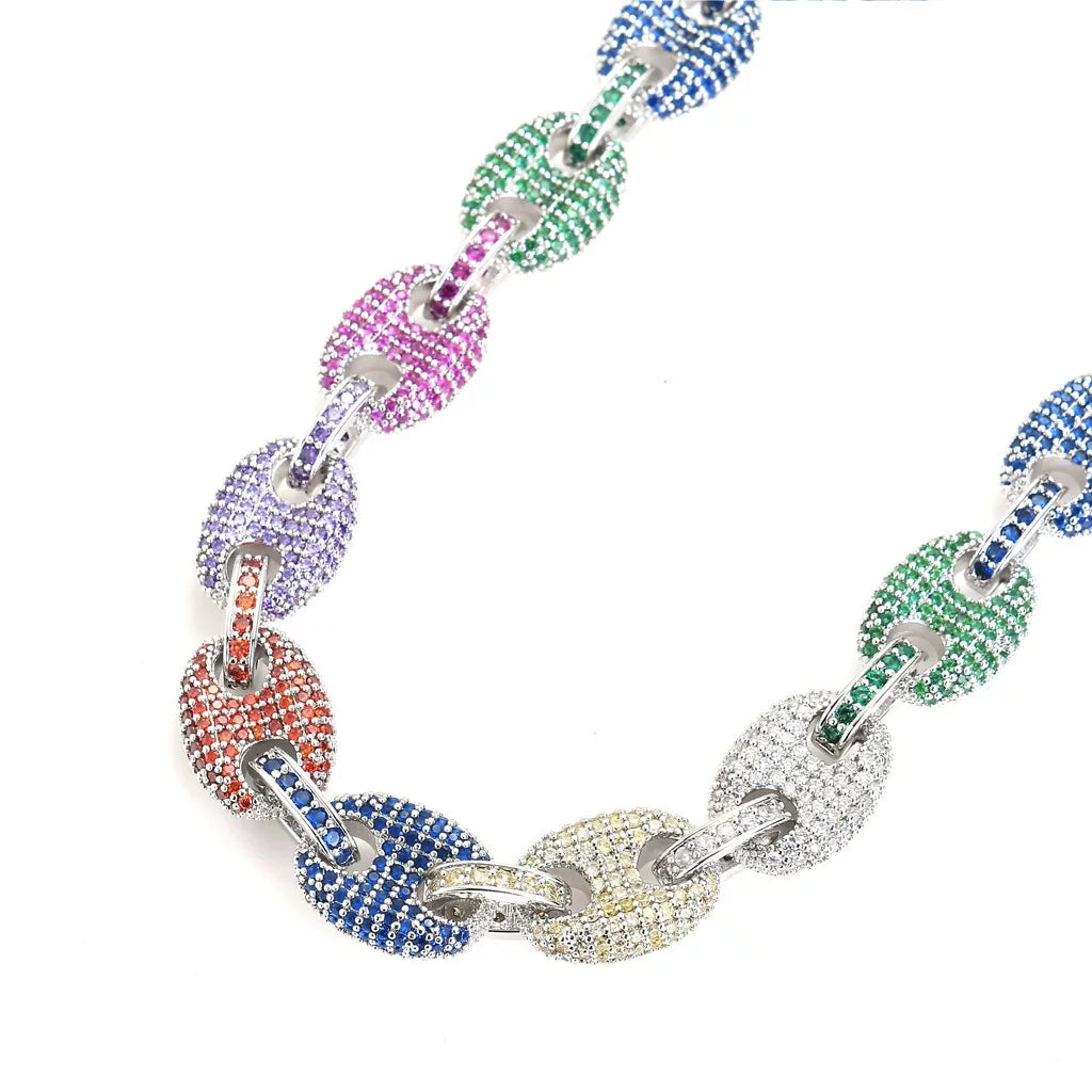 Carnival Iced Mariner Link Necklace