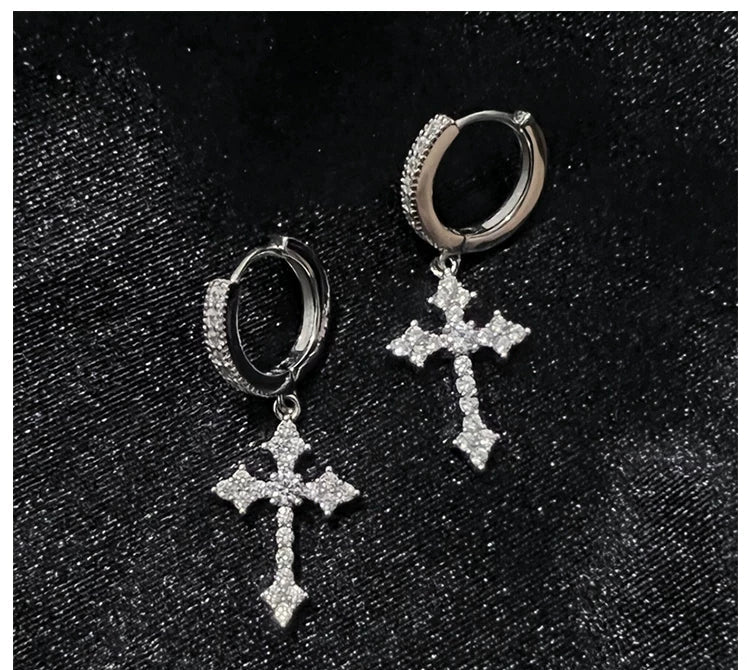 Sanctum Cross Huggie Earrings