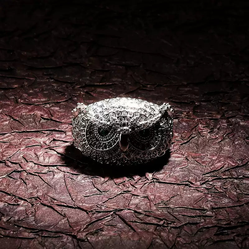 Iced Out Owl Ring