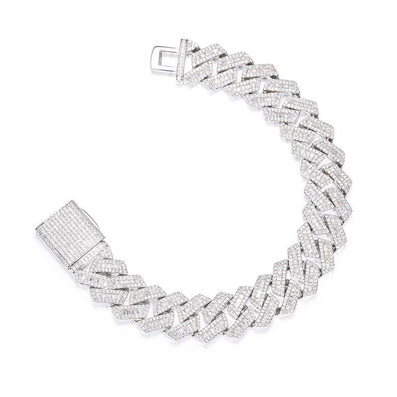 Luxe 20mm Baguette Cuban Bracelet
