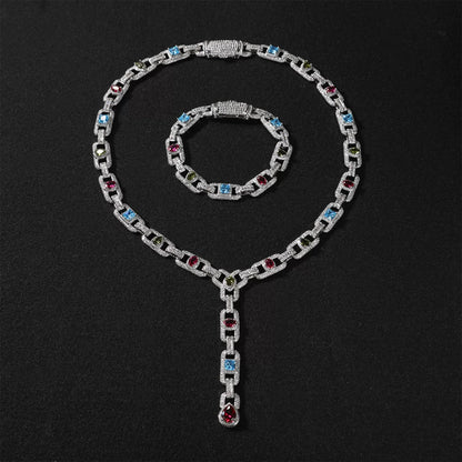 Riviera Gemstone Y-Chain Set