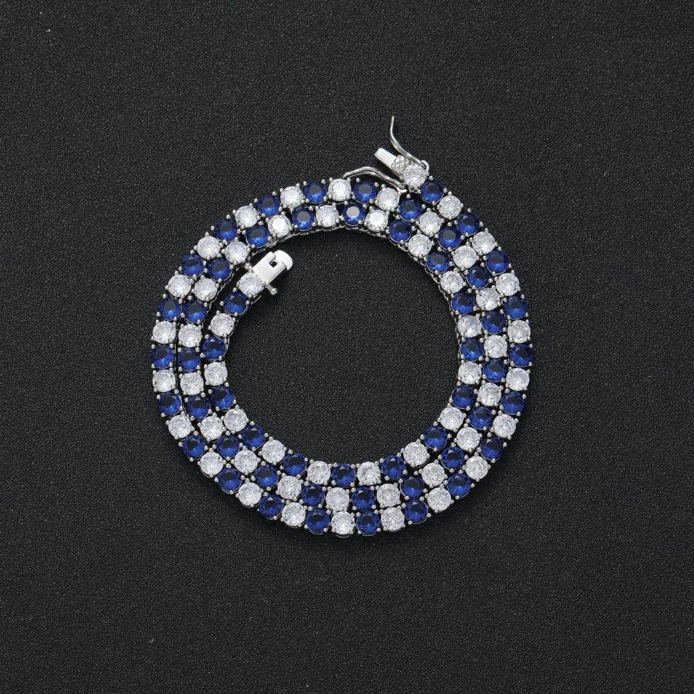 The Sapphire & Ice Tennis Chain Necklace