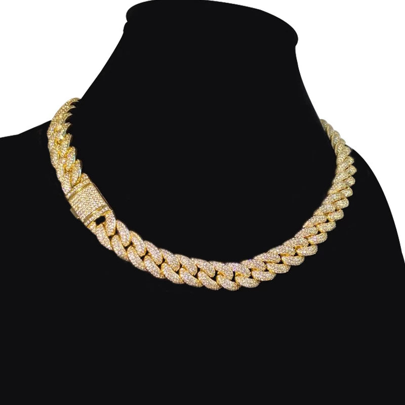 20mm Iced Out Miami Cuban Link Chain Necklace