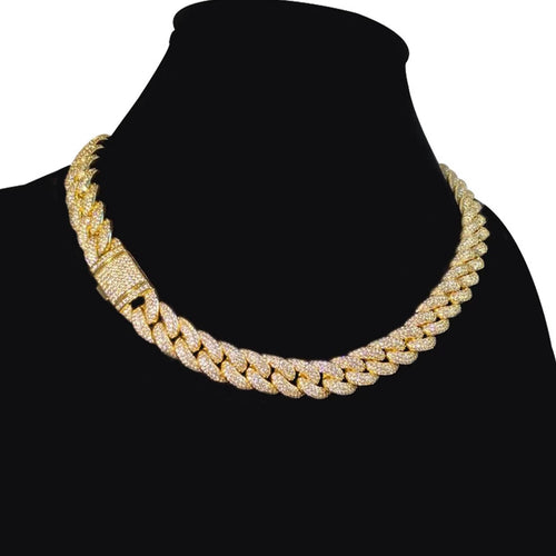 20mm Iced Out Miami Cuban Link Chain Necklace