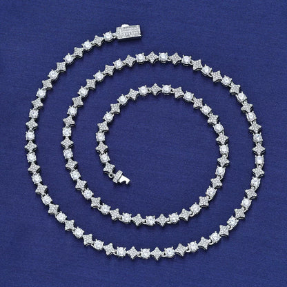 Starburst Prong Tennis Necklace