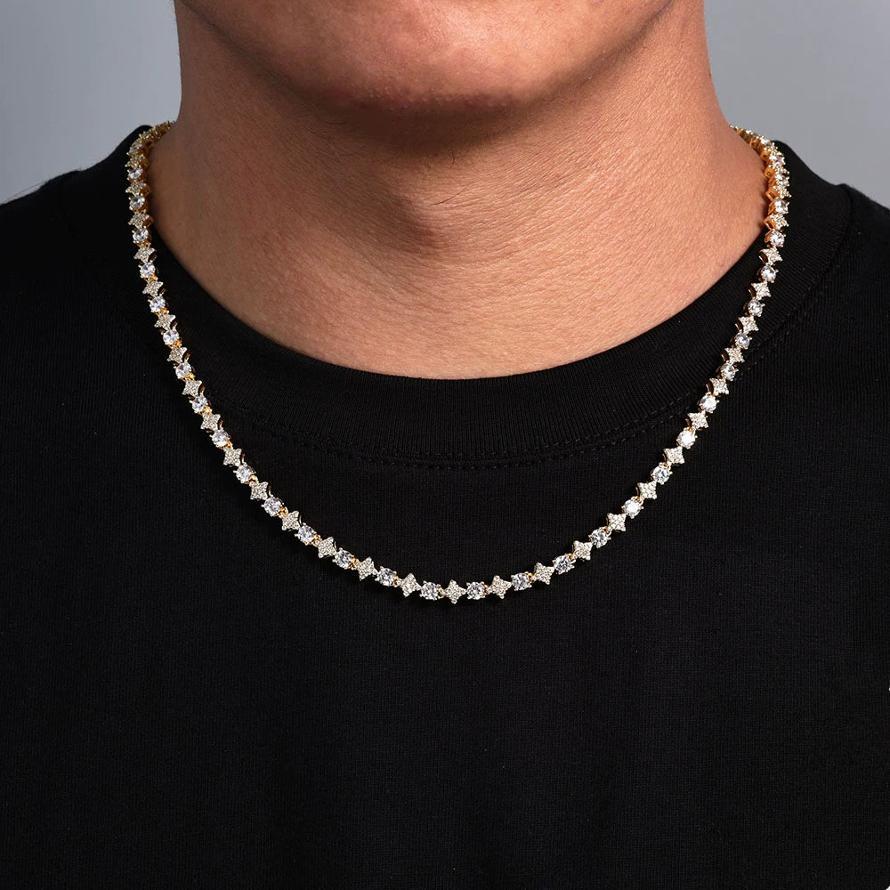 Starburst Prong Tennis Necklace