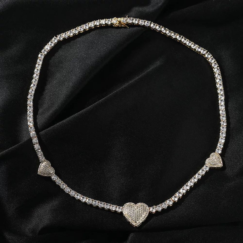 Amour Heart Tennis Necklace