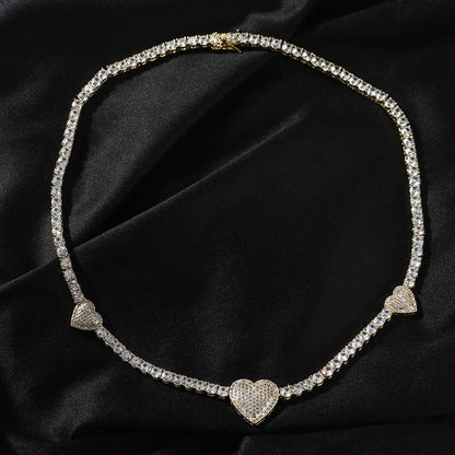 Amour Heart Tennis Necklace
