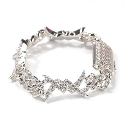Iced Out Thorns Cuban Link Bracelet