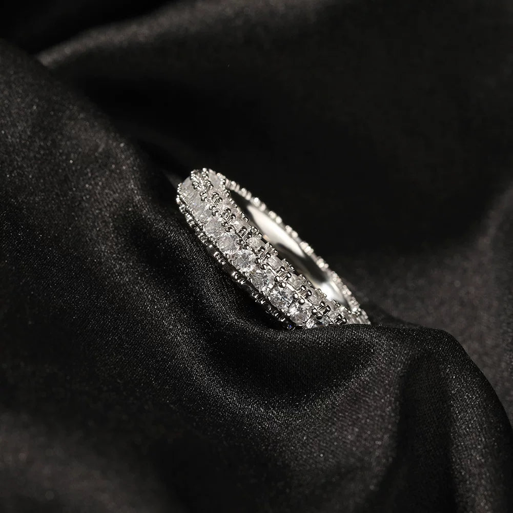 The Triple Row Dome Eternity Ring