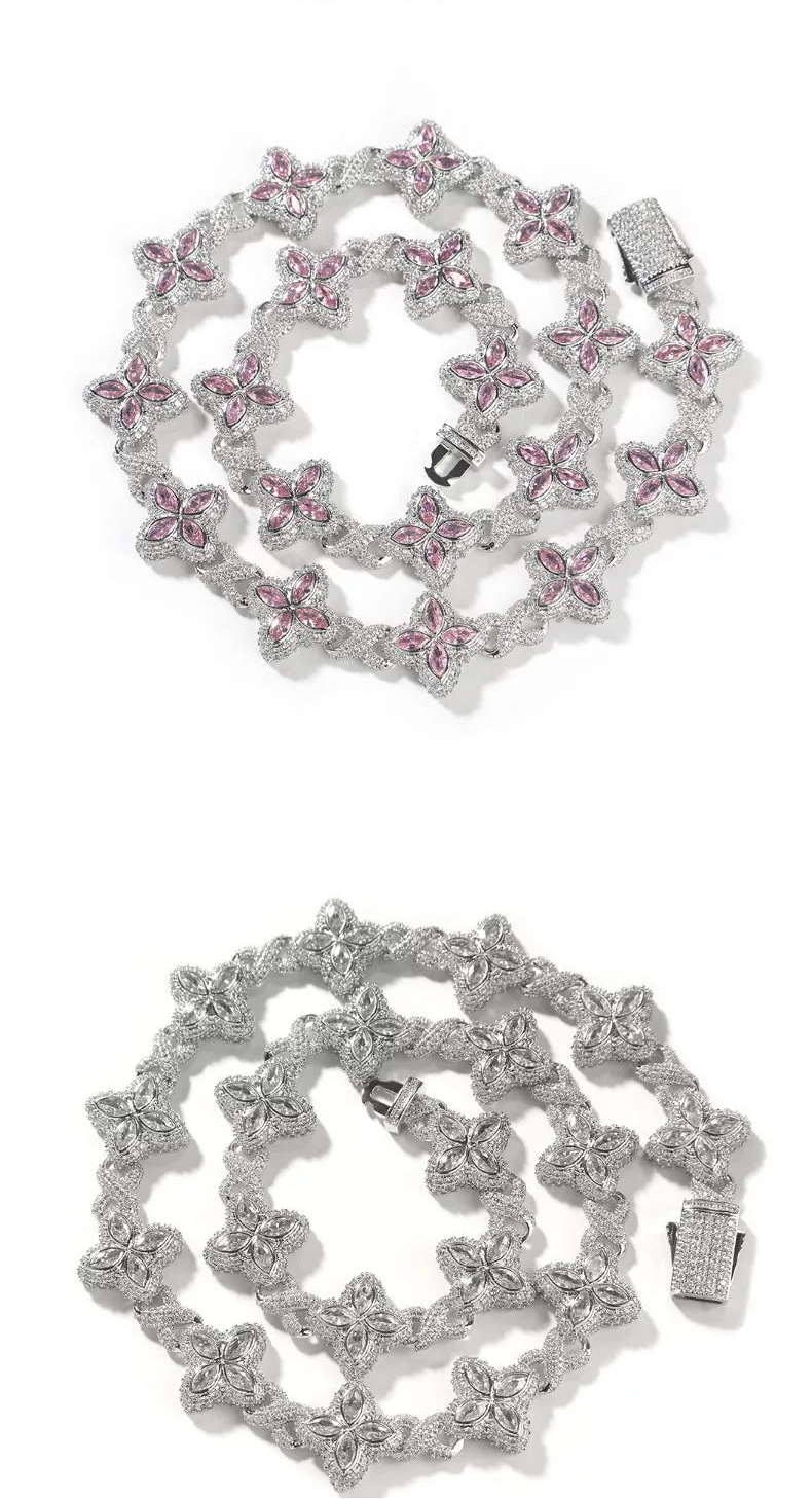 Bloom Marquise Flower Chain Necklace