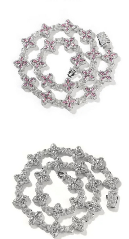 Bloom Marquise Flower Chain Necklace