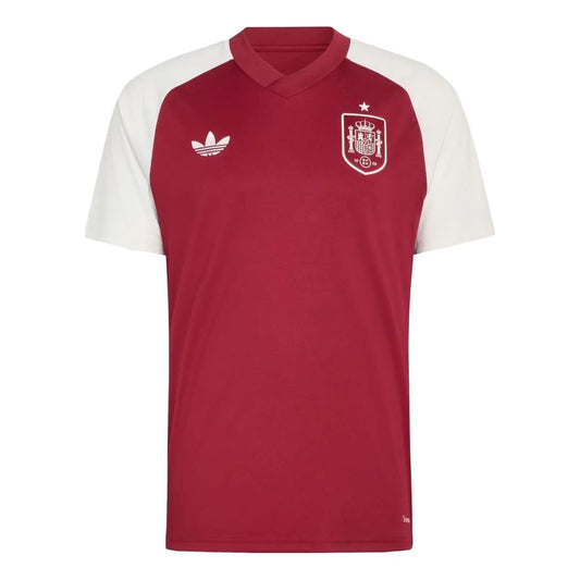 adidas Spain 2026 Away Pre-Match Jersey Burgundy Asia Sizing (KA6491)