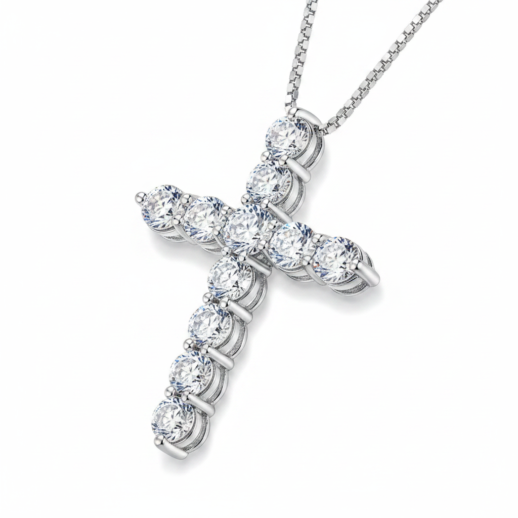 Cross Necklace Angle View