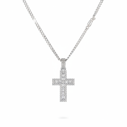 Cross Necklace - Cuban Chain 50cm