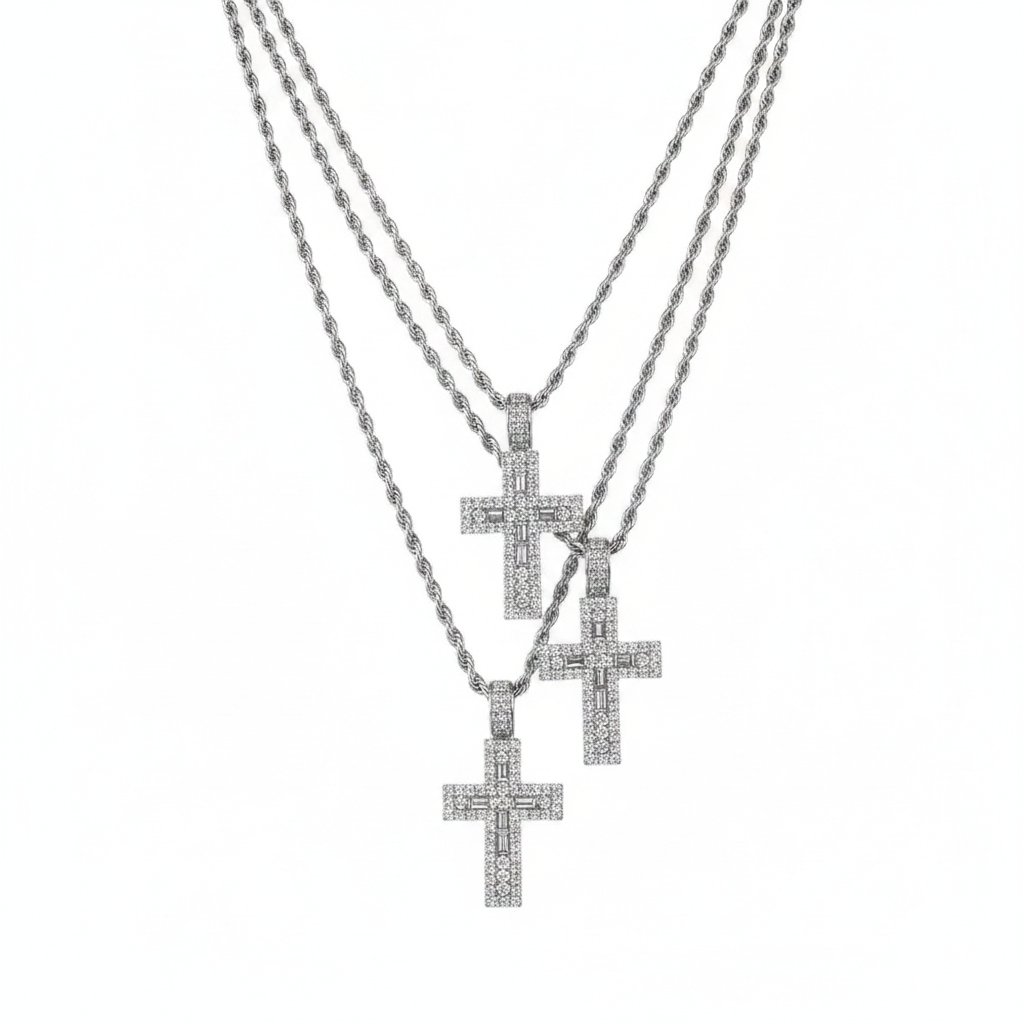 Cross Necklace - Length Comparison