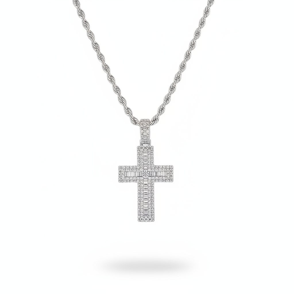 Cross Necklace - Rope Chain 50cm