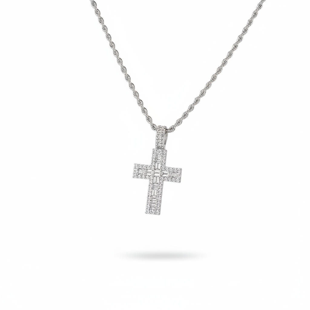 Cross Necklace - Rope Chain 60cm