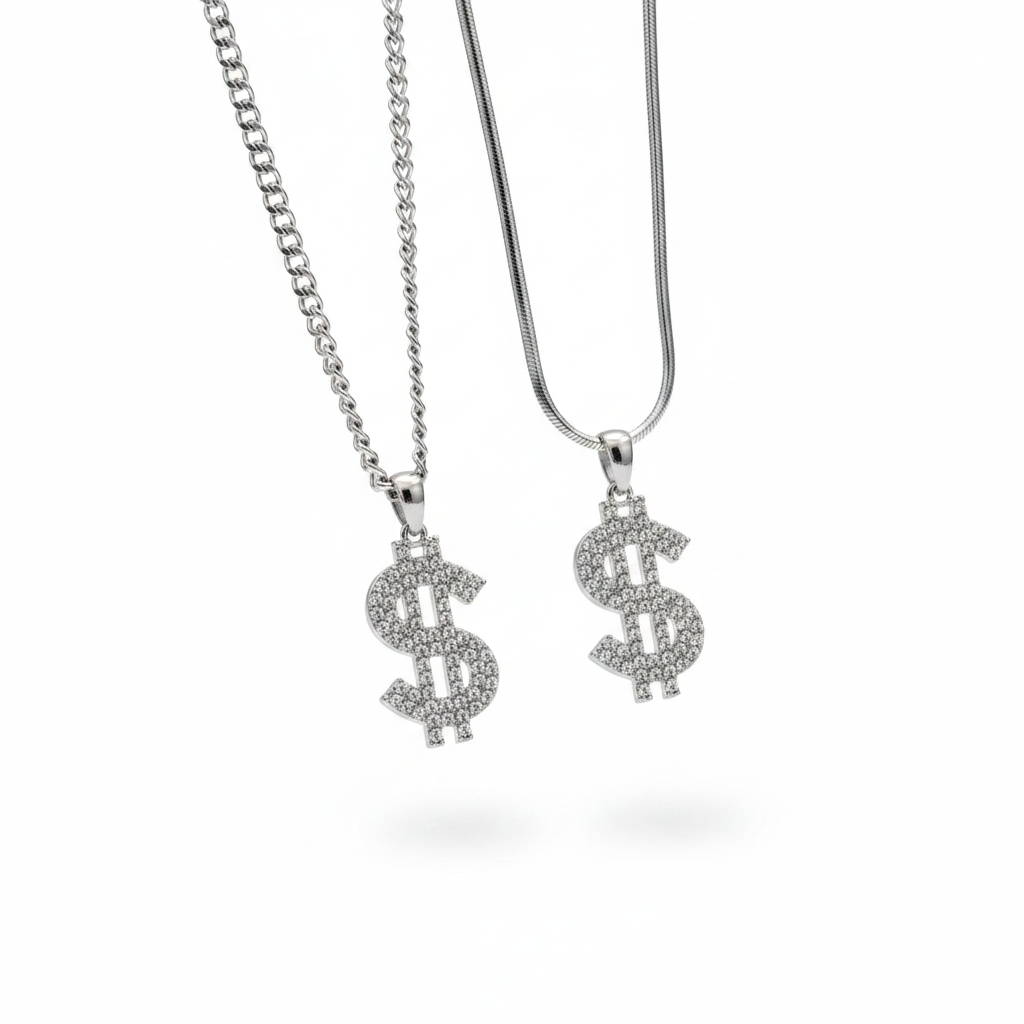 Dollar Sign Necklace - Two Styles
