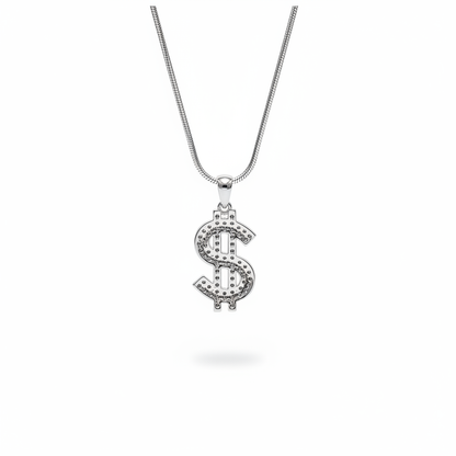 Dollar Sign - Snake Chain Back View
