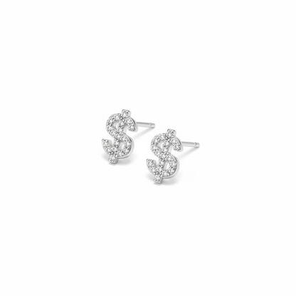 Dollar Sign Studs - Close Up