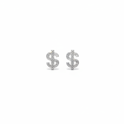 Dollar Sign Studs - Pair Front