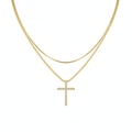 Gold Cross White