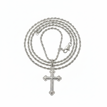 Gothic Cross Coiled White