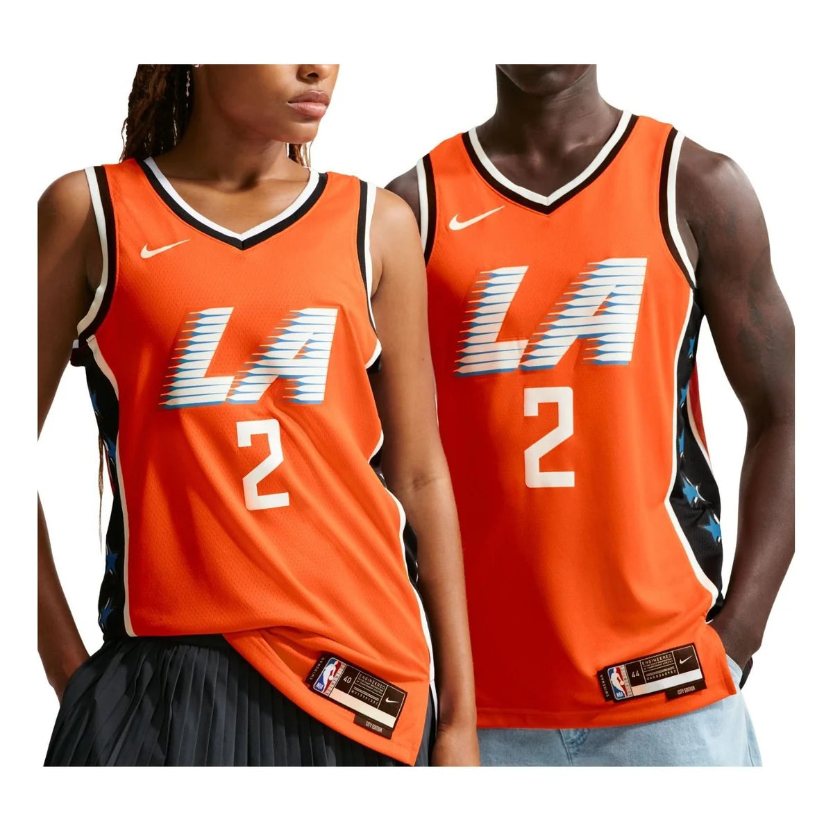 Nike NBA Los Angeles Clippers City Edition Jersey 'Kawhi Leonard #2' Orange 2024 (HM5984-821)