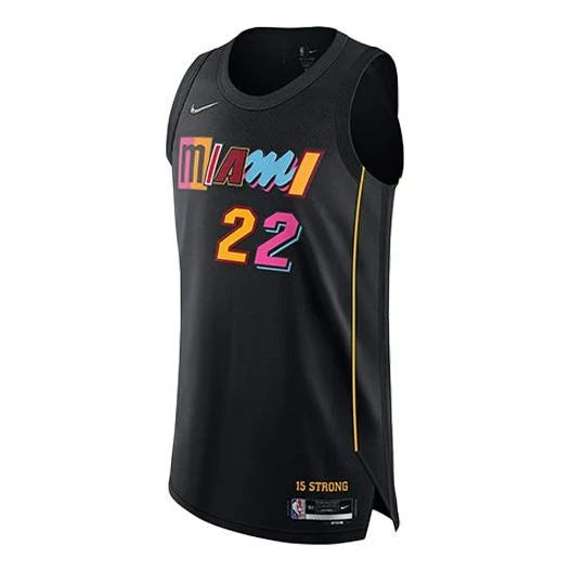 Nike NBA Miami Heat City Edition Authentic Jersey 'Jimmy Butler #22' Black Miami Mashup (DB3637-010)