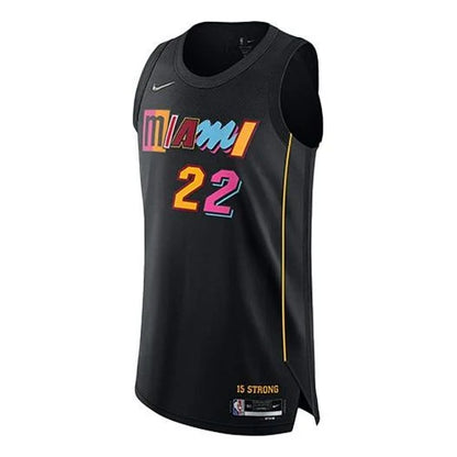Nike NBA Miami Heat City Edition Authentic Jersey 'Jimmy Butler #22' Black Miami Mashup (DB3637-010)