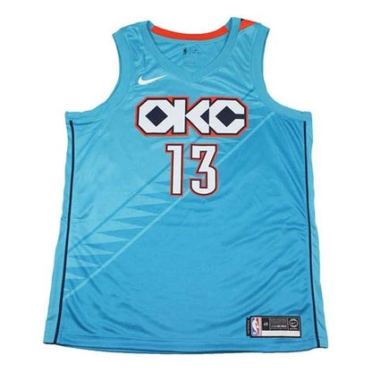Nike NBA Oklahoma City Thunder 2018-19 City Edition Swingman Jersey 'Paul George #13' Sky Blue (AJ4632-444)