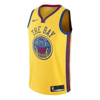 Nike NBA Golden State Warriors City Edition Jersey 'Kevin Durant #35' Gold 2017-18 (912101-729)