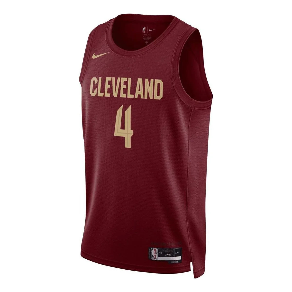 Nike NBA Cavaliers Icon Edition Jersey 'Evan Mobley #4' Wine 2022 (DN2001-680)