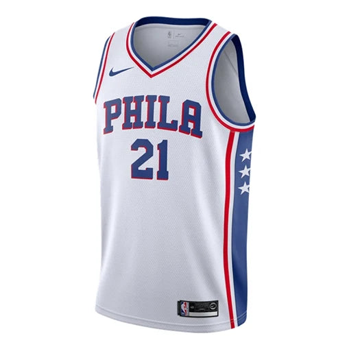 Nike NBA Philadelphia 76ers Association Edition Swingman Jersey 'Joel Embiid #21' White (864441-102)