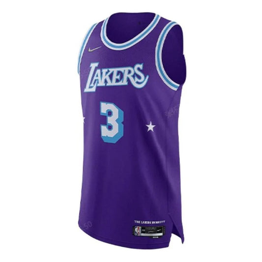 Nike NBA Los Angeles Lakers City Edition Swingman Jersey 'Anthony Davis #3' Purple 2021 (DB3635-505)