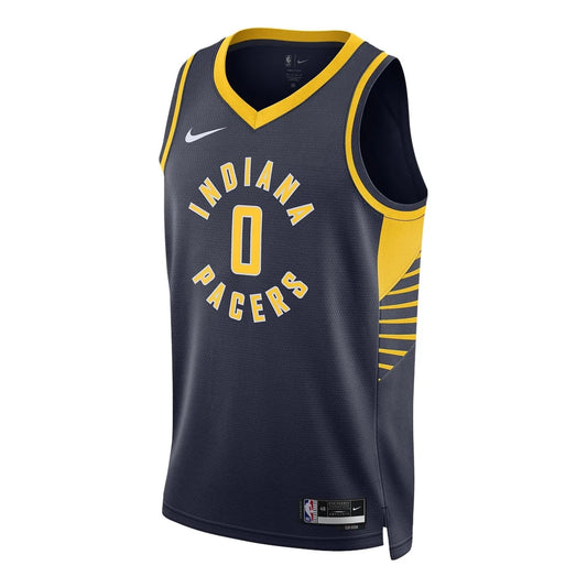 Nike NBA Pacers Statement Edition Jersey 'Tyrese Haliburton #0' Navy 2022 (DN2007-424)