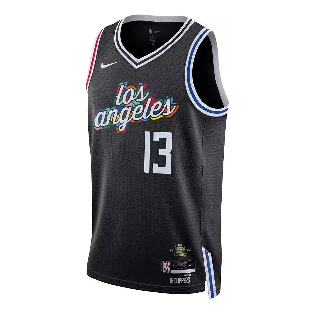 Nike NBA Clippers City Edition Jersey 'Paul George #13' Black 2022 (DO9596-011)