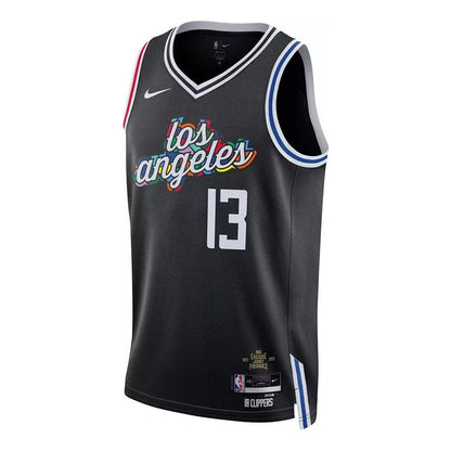 Nike NBA Clippers City Edition Jersey 'Paul George #13' Black 2022 (DO9596-011)