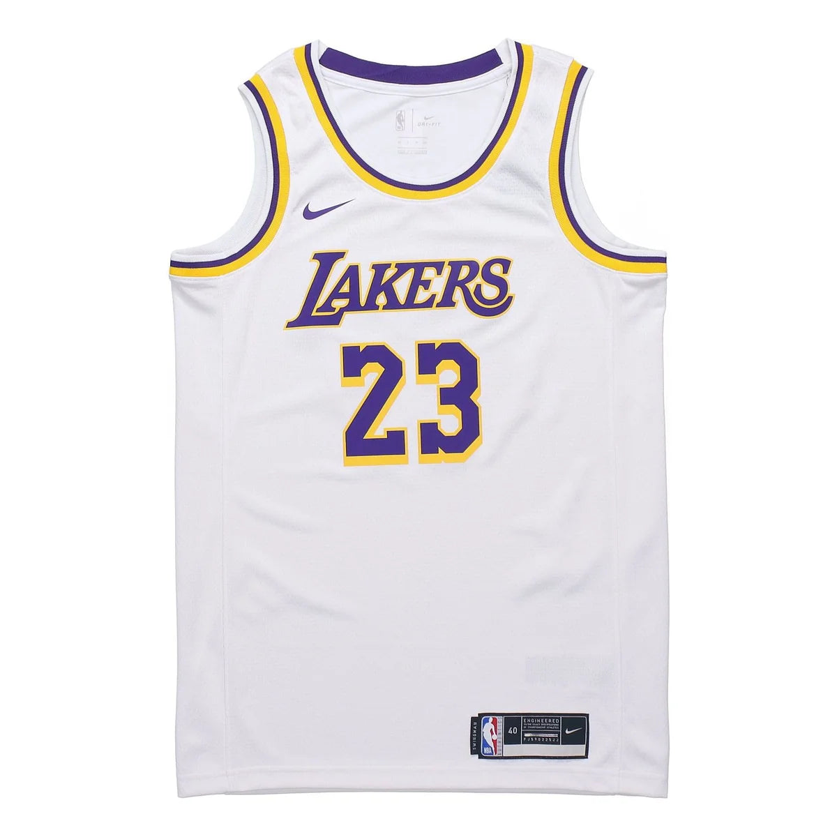 Nike NBA Lakers Association Edition Swingman Jersey 'LeBron James #23' White 2020 (CW3595-101)