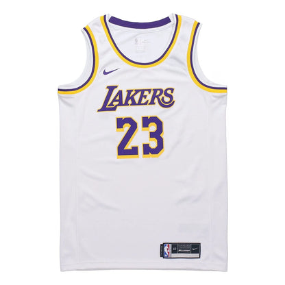 Nike NBA Lakers Association Edition Swingman Jersey 'LeBron James #23' White 2020 (CW3595-101)