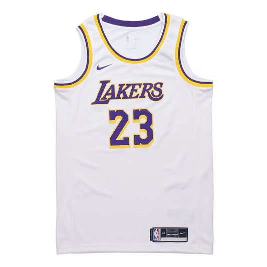 Nike NBA Lakers Association Edition Swingman Jersey 'LeBron James #23' White 2020 (CW3595-101)