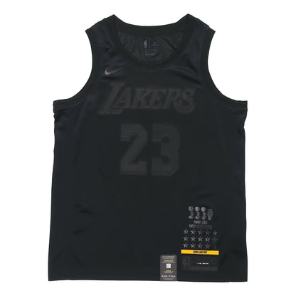 Nike NBA Lakers NikeConnect MVP Jersey 'LeBron James #23' Black (CI2030-010)